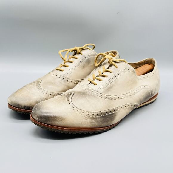 Sorel Shoes Mens 12.5 Beige Leather Wingtip Oxford Brogue Lace Up Casual Sneaker main image 6